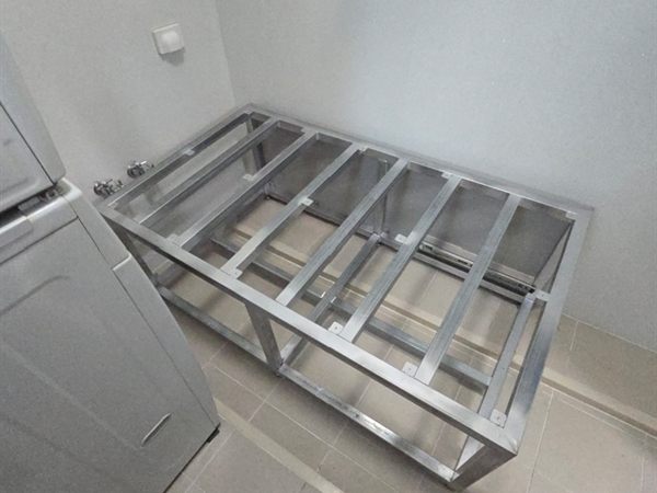 세탁기장 프레임 제작 — 홈메딕 철물제작 사례